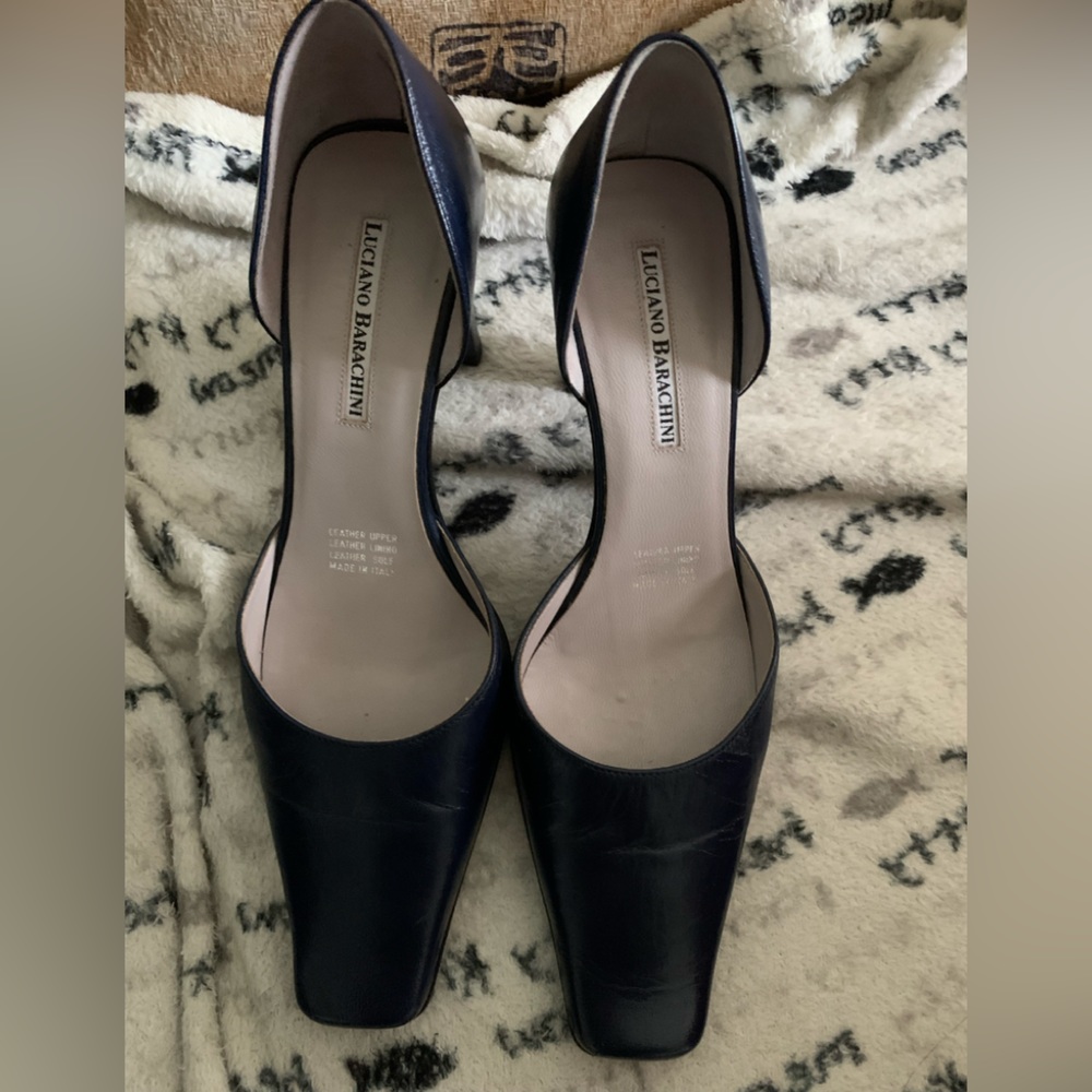 Luciano Barachini navy women’s pumps size 38.5 made in Italy